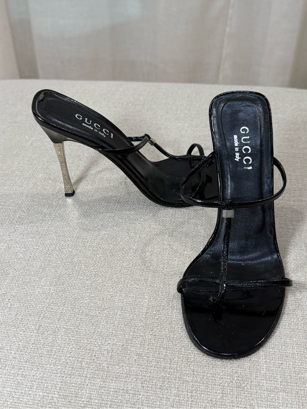 Tom Ford Gucci Black Strappy Heels - Picture 2 of 6